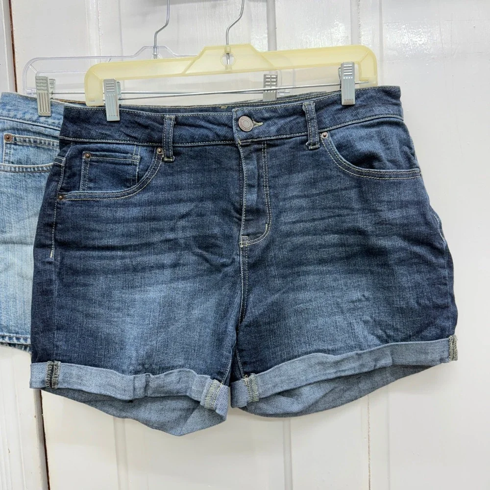 Lot of 6 Women's‎ 12 Shorts Denim Chino Yellow Grey Blue Assorted Bundle